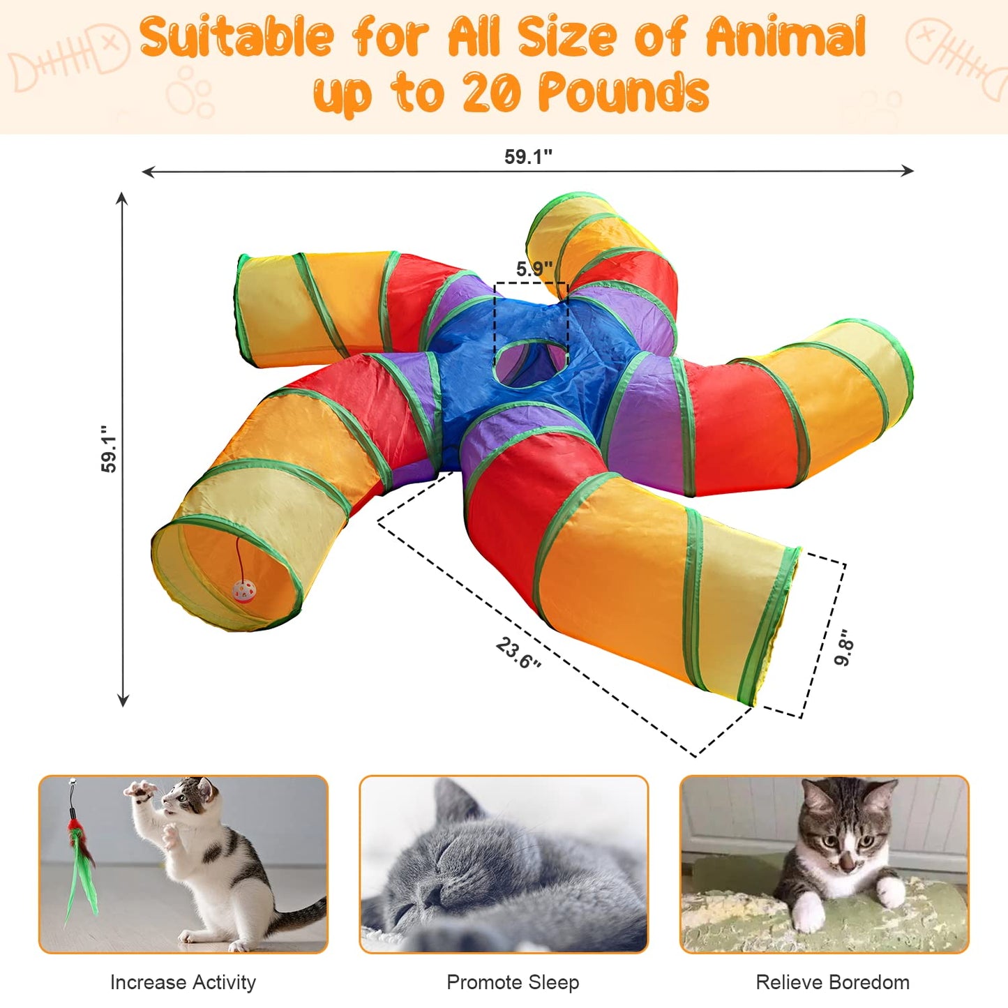 Depets Cat Tunnel for Indoor Cats. Chosen for real quality, fits naturally into modern pet homes.