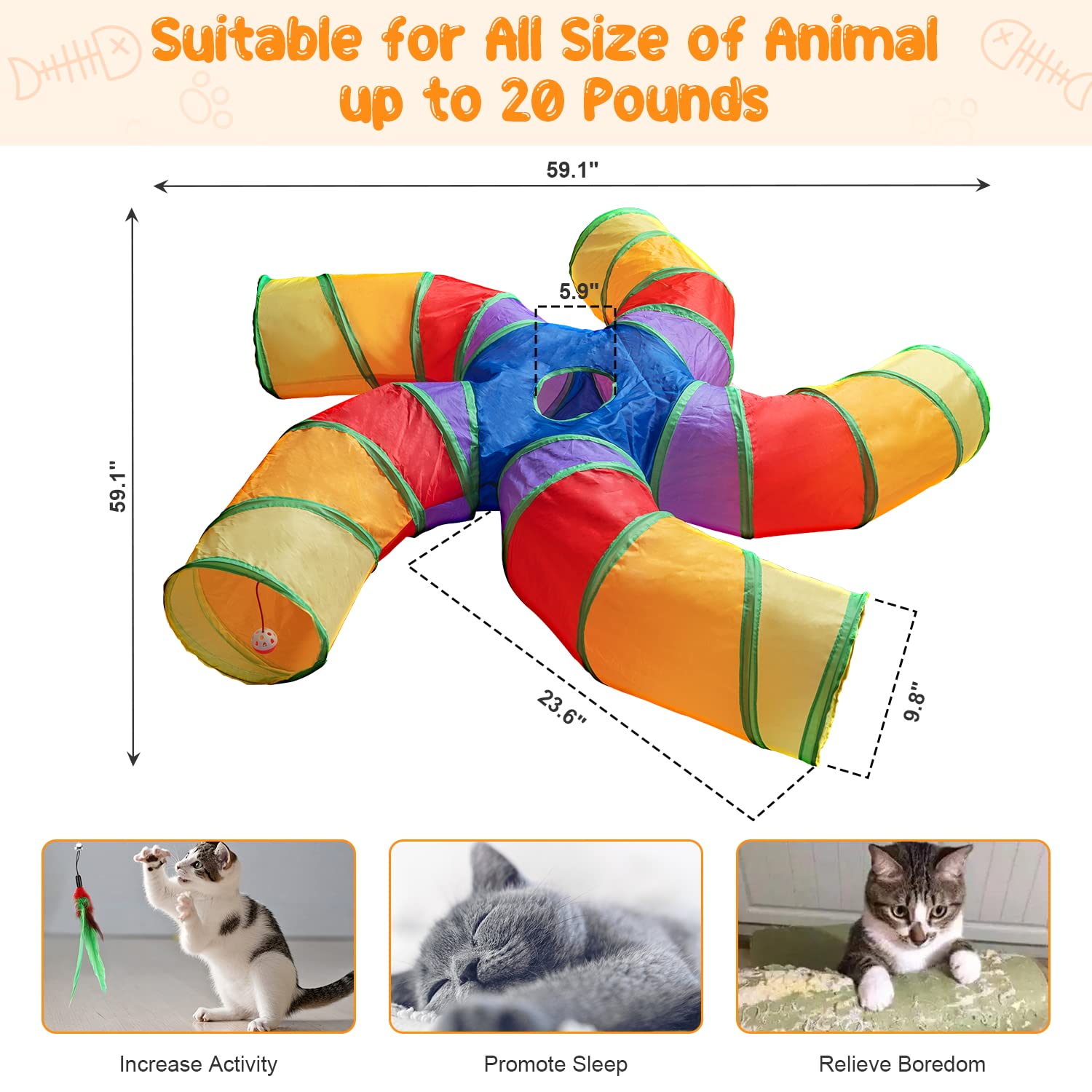 Depets Cat Tunnel for Indoor Cats. Chosen for real quality, fits naturally into modern pet homes.