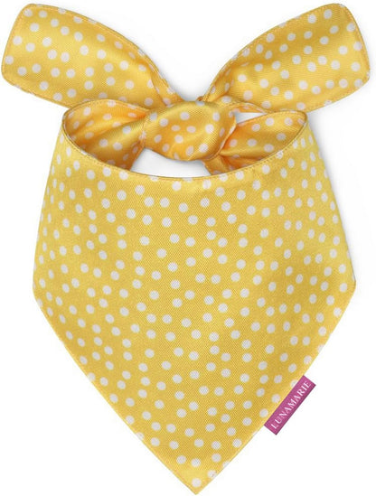 LunaMarie - Luxury Dog Bandanas - Puppy Bandanas Cat Accessories | Premium & Silky Fabric | 100% Handmade Quality | Custom Shape Dual Layered Reversible Small, Medium, Large Cat Scarf (Sophie, Small)