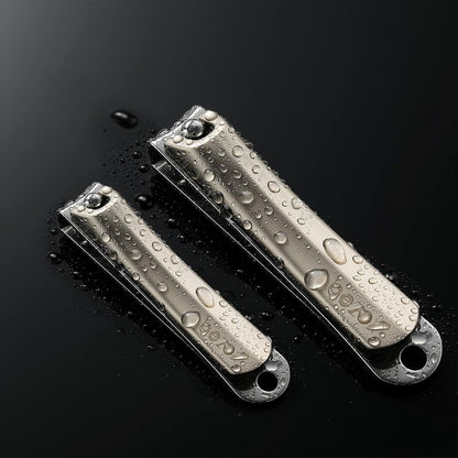 BEZOX Nails Clipper, Ergonomic Toenail and Fingernail Clipper with Non-slip Design, Professional Nail Cutter for Men and Women, 2 Pcs Nail Trimmers - Grey