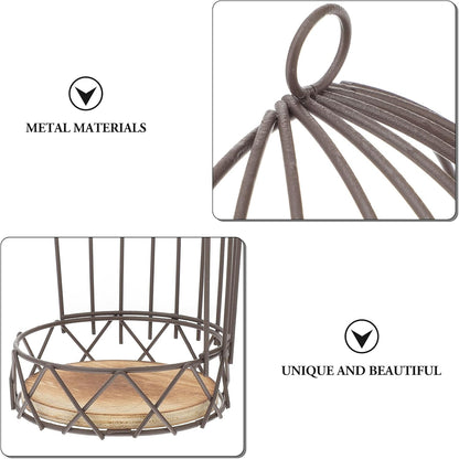 Farmhouse Birdcage Candle Holder Bird Cage Decor Lanterns Decorative Metal Candlestick Vintage Bird Cage Planter Holder Tealight Hanging Birdcage Lantern Flowerpot for Wedding Table Decor