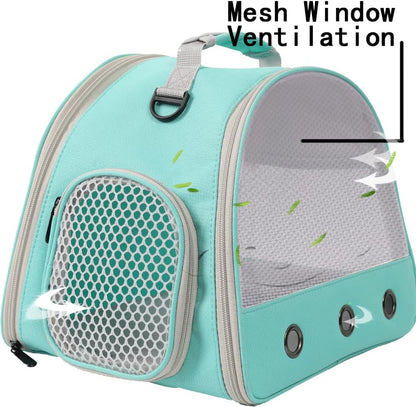 Guinea Pig Carrier,Guinea Pig Carrier for 2,Ventilation Carrier for Bearded Dragon,Reptile Travel Carrier for Lizards Sugar Glider Hedgehog Rat Parrot Birds,Airline Approved Green