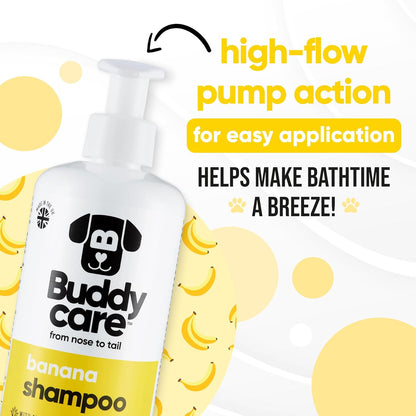 Banana Dog Shampoo & Conditioner by Buddycare | with Aloe Vera and Pro Vitamin B5 (50.72oz)