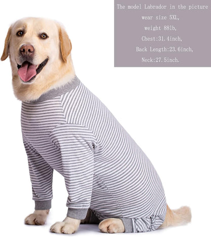 Yeapeeto Dog Onesie Surgery Recovery Suit for Large Medium Bodysuit Dogs Pajamas PJS Full Body for Shedding, Prevent Licking, Wound Protection, Cone Alternative (6X-Large (Pack of 1), Grey)