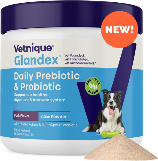 Vetnique Glandex Daily Probiotics for Dogs with Prebiotics to Support Gut Health with Fiber and