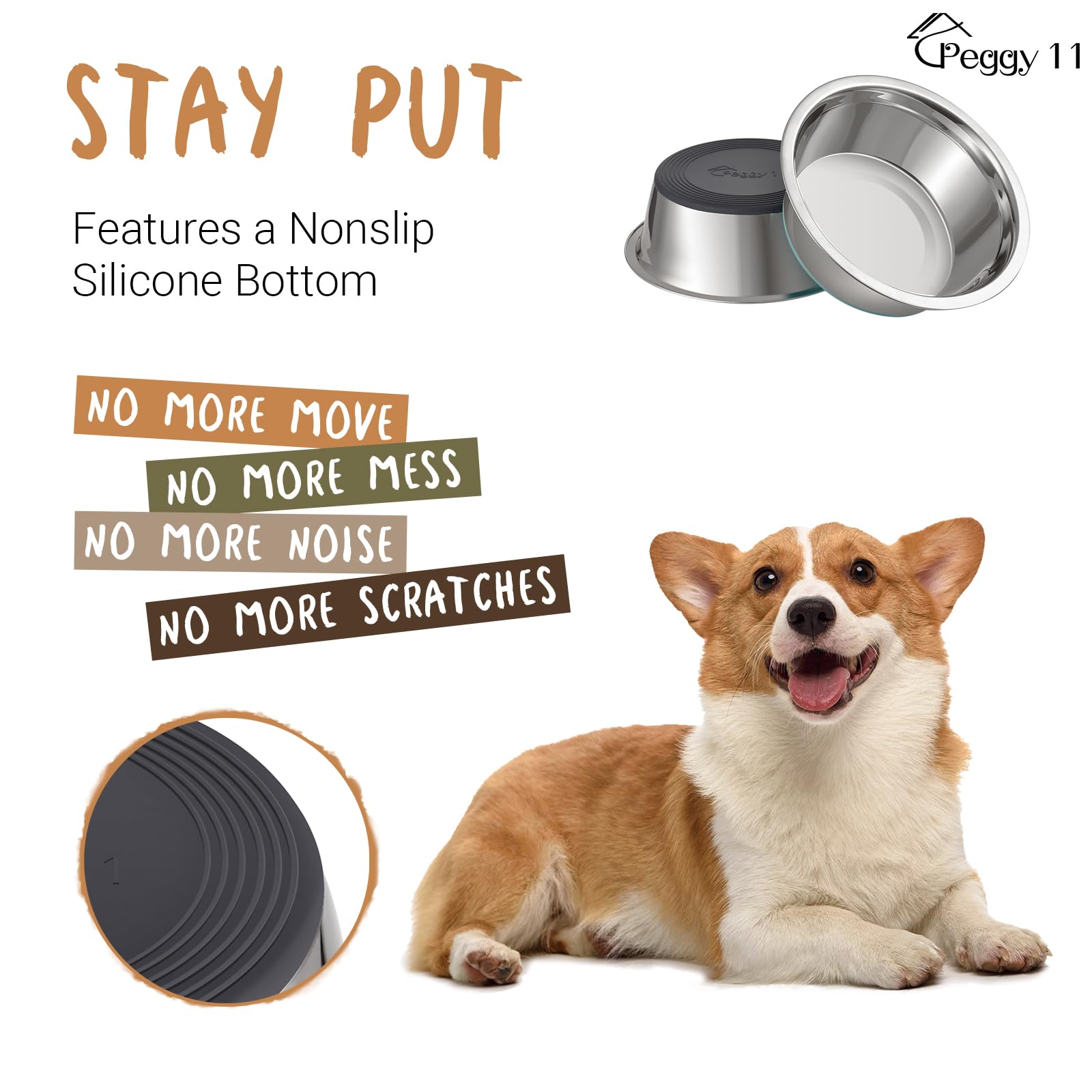 PEGGY11 Deep Stainless Steel Anti. Chosen for real quality, fits naturally into modern pet homes.