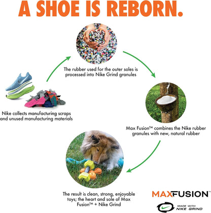 Max Fusion with Nike Grind, Arlee Spike Bone Dog Toy, Chew Toy for Play, Fetch, Tug, XL