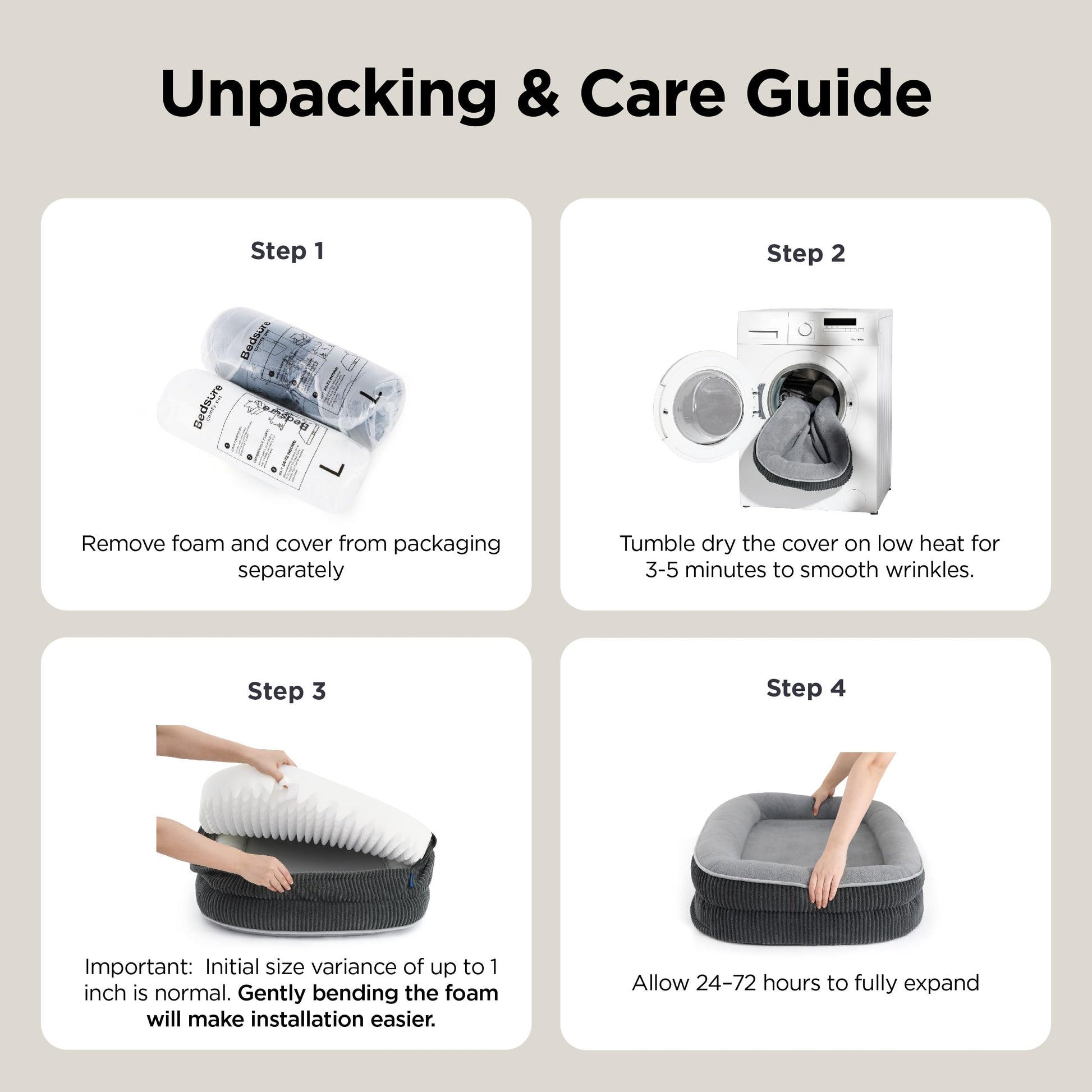 Bedsure 360°Oval Bolster Orthopedic Dog Beds Large. Chosen for real quality, fits naturally into