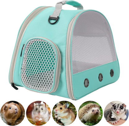 Guinea Pig Carrier,Guinea Pig Carrier for 2,Ventilation Carrier for Bearded Dragon,Reptile Travel Carrier for Lizards Sugar Glider Hedgehog Rat Parrot Birds,Airline Approved Green