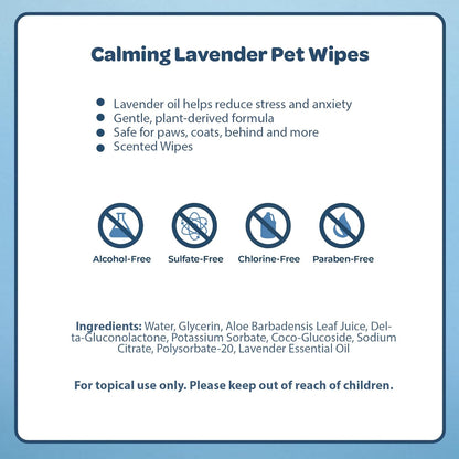 Best Pet Supplies Pet Grooming Wipes for Dogs & Cats,Deodorizer for Coats & Dry, Itchy, or Sensitive Skin, Clean Ears, Paws, Body, & Butt - Calming Lavender, 400 Count