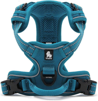 TRUE LOVE Truelove Adjustable No-Pull Dog Harness Reflective Pup Vest Harnesses Comfortable Control Brilliant Colors TLH5651(Blue,XS)