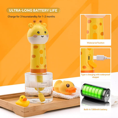 Automatic Dog Foam Wash System - Rechargeable Pet Shower with Bonus Bath Glove, 1-Touch Rich Foam, IPX7 Waterproof & Saves Shampoo for Dogs/Cats