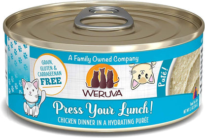 Weruva Wet Cat Food, Press Your Lunch with Chicken Pate, 5.oz Can, Pack of 8