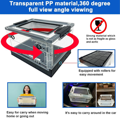 Hamster breeding House Reptile breeding Cages with Wheels (Small Size)