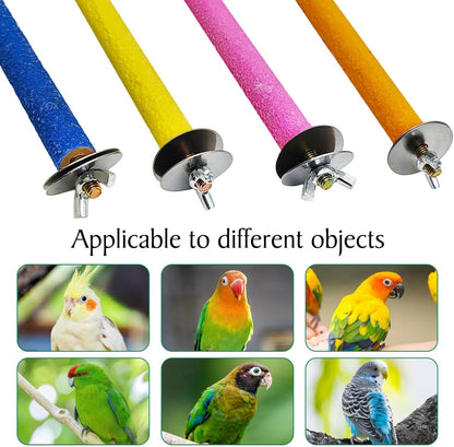 Hamiledy Bird Grinding Perch for Parrots Sand Bird Perches Claw Trim Cage Perches for Parakeets Cockatiels Lovebirds Canaries Green Cheeked Conures and Similarly Sized Birds(8 Pcs 0.78 in Diameter)