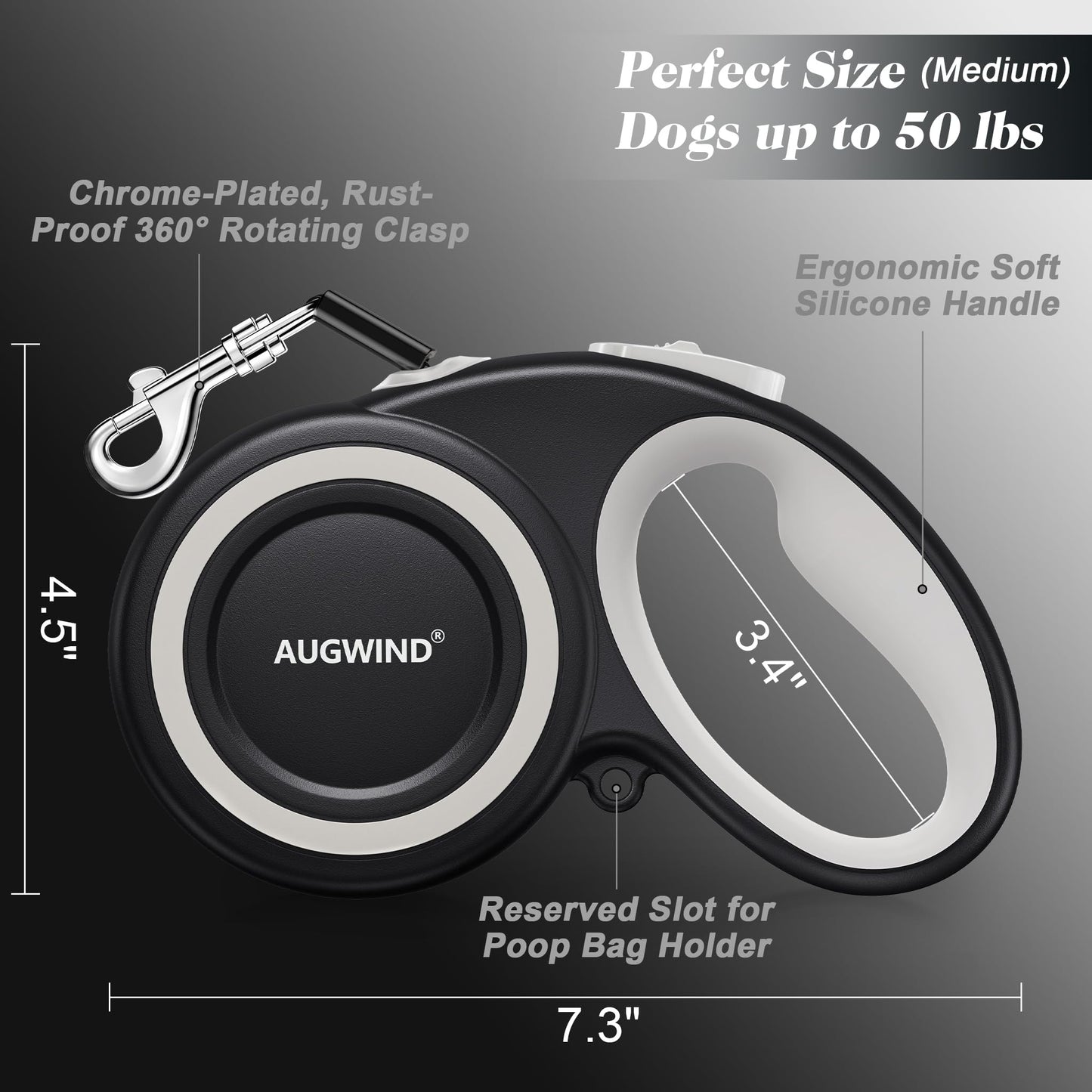 Retractable Dog Leash with Stainless Steel Anti. Chosen for real quality, fits naturally into