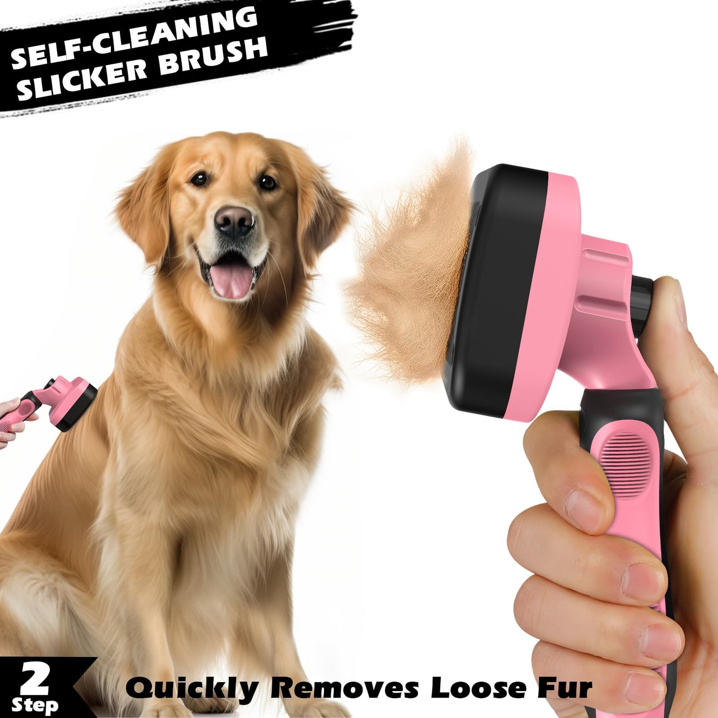Professional 3PCS Self Cleaning Slicker Brush & Pet. Chosen for real quality, fits naturally into
