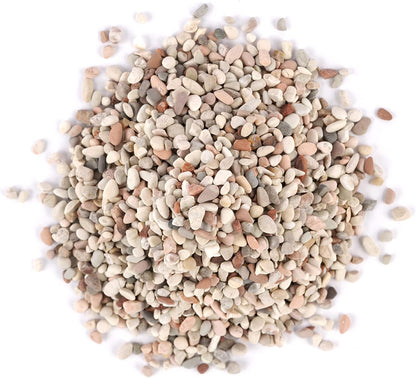 LANDEN Betanu Aquascape Sand for Aquarium Landscape, Natural Cosmetic Gravel, Granite Sand, Fish Tank Decorative Sand, Coarse Sand for Plants, Small Pea Gravel, Light Colored Gravel 3-5mm 2L (7lbs)