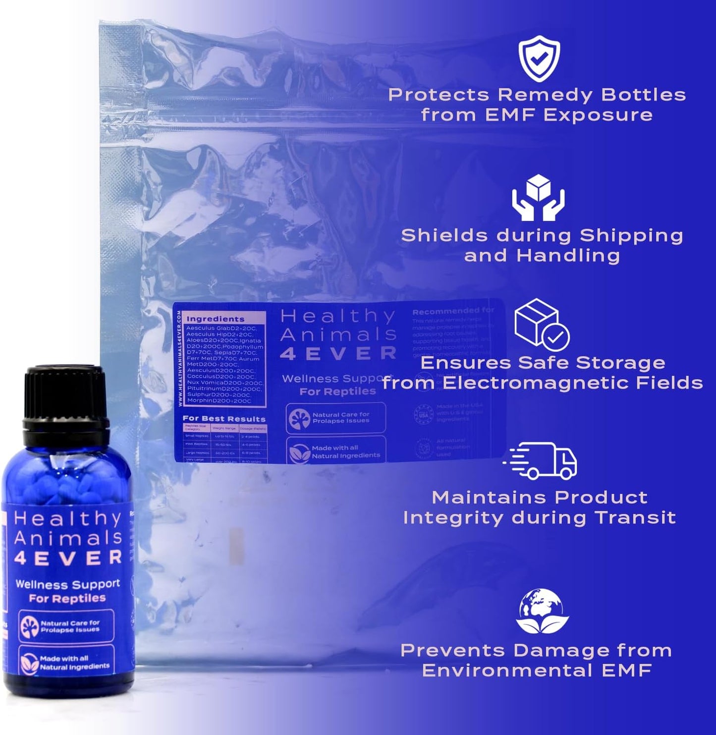 HA4E - Reptile Wellness Support - Natural Formula for Prolapse Management, Organ Retention & Tissue Health - Gentle Holistic Recovery - 300 Tablets