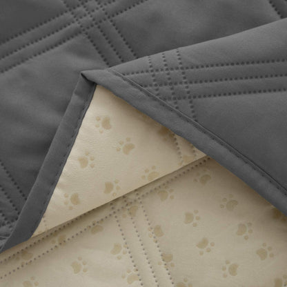 Ameritex Waterproof Dog Bed Cover Pet Blanket with Anti-Slip Back for Furniture Bed Couch Sofa (40x50 Inch (Pack of 1), Darkgrey)