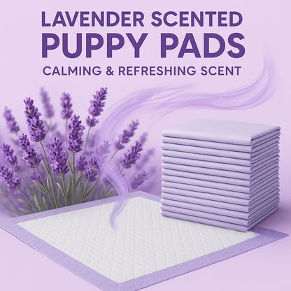 Lavender Scented Puppy Pads 100 Count, Super Absorbent Disposable Pee Pads for Dogs That Neutralize Odor, Wee Wee Pads / Potty Training Pads 22"x22"