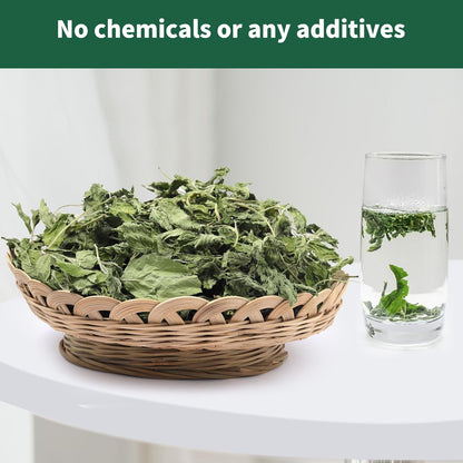 Nature Treats for Small Animals Dried Mint Leave 12 OZ - Dust Free Natural Green Fresh for Pets Rabbits, Rich in nutrients Alleviate Digestive Improve The Oral Health of Pets