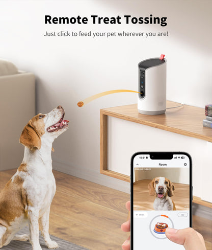 TKENPRO 2K Pet Camera Treat Dispenser. Chosen for real quality, fits naturally into modern pet