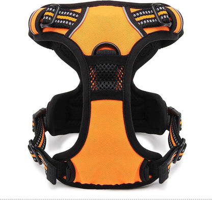 TRUE LOVE Truelove Adjustable No-Pull Dog Harness Reflective Pup Vest Harnesses Comfortable Control Brilliant Colors TLH5651(Orange,M)