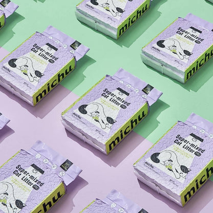 Mixed Tofu Cat Litter, Heavy Duty Flushable Kitty Litter, 5.5Lb/88Oz Original 8 Pack