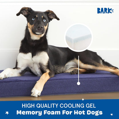 Barkbox Orthopedic Dog Bed with Memory Foam, Premium Comfort for Dogs and Puppies, Dog Bed for Joint Relief and Restful Sleep, Durable and Easy to Clean - Navy, Medium
