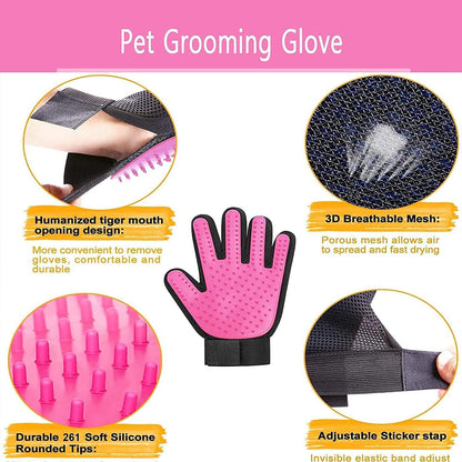 BYETOO Pet Dog Cat Grooming Glove with 261Tips. Chosen for real quality, fits naturally into modern