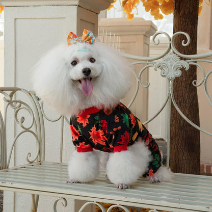 CuteBone Dog Halloween Pajamas Puppy Onesies Small Dogs Soft Pjs Coat Cat Apparel Comfy Pet Christmas Clothes Outfit Doggie Bodysuit P265M