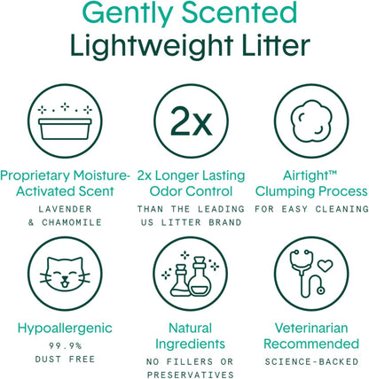 Boxie Gently Scented Cat Litter, Lightweight 30-Day Odor Control, Clumping, 6.5lb