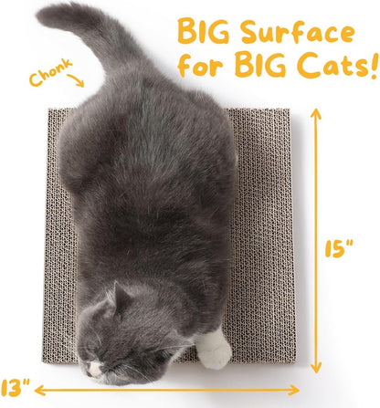HIDE & SCRATCH Cat Scratcher Pad Pack; Cat Scratch Pad Refills for Hide & Scratch Scratcher Box (4 Count)