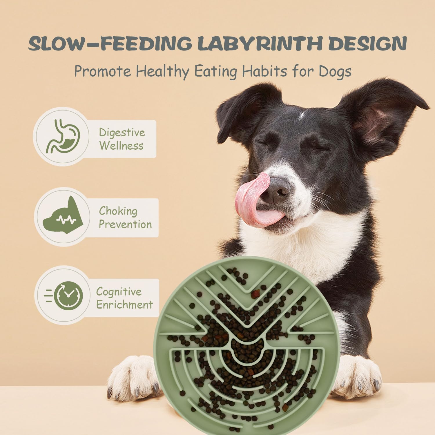Lesipee Slow Feeder Dog Bowl for Large & Small Pets. Chosen for real quality, fits naturally into