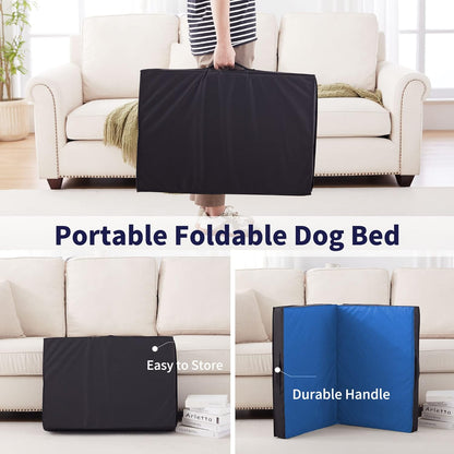 Outdoor Dog Bed - Waterproof, Portable, Foldable, Orthopedic for Large Dogs - 41" All Weather Use