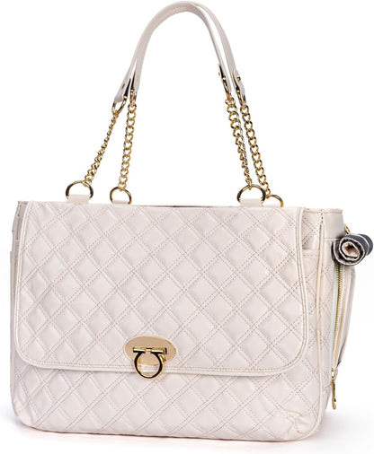 Fashion Pet Carrier Dogs Cat Small Animals Purse Bag, Leather Pet Carriers Dog Puppy Kitten Tote Travel Handbag TSA Airline-Approved