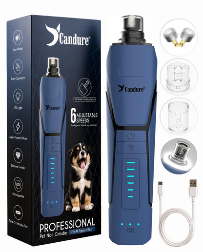Candure Whisper Quiet Dog Nail Grinder with 360 Degree. Chosen for real quality, fits naturally