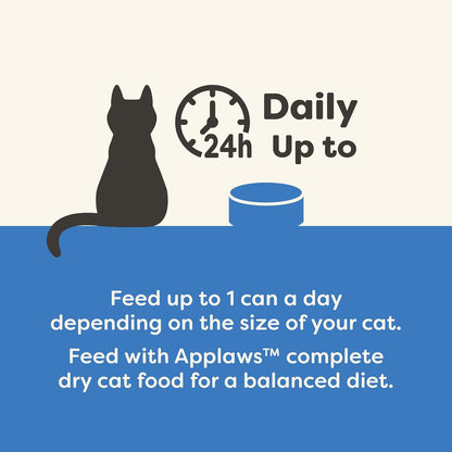 Applaws Natural Wet Cat Food, 24 Count, Limited Ingredient Canned Wet Cat Food, Tuna Fillet with Seaweed in Broth, 5.5oz Cans