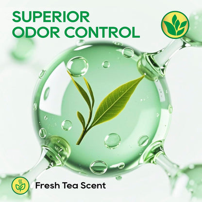 HoneyCare Tea Cat Litter | Natural Plant-Based Formula | Long-Lasting Odor Control | 99% Dust-Free & Low Tracking | Flushable Cat Litter | 6-lbs