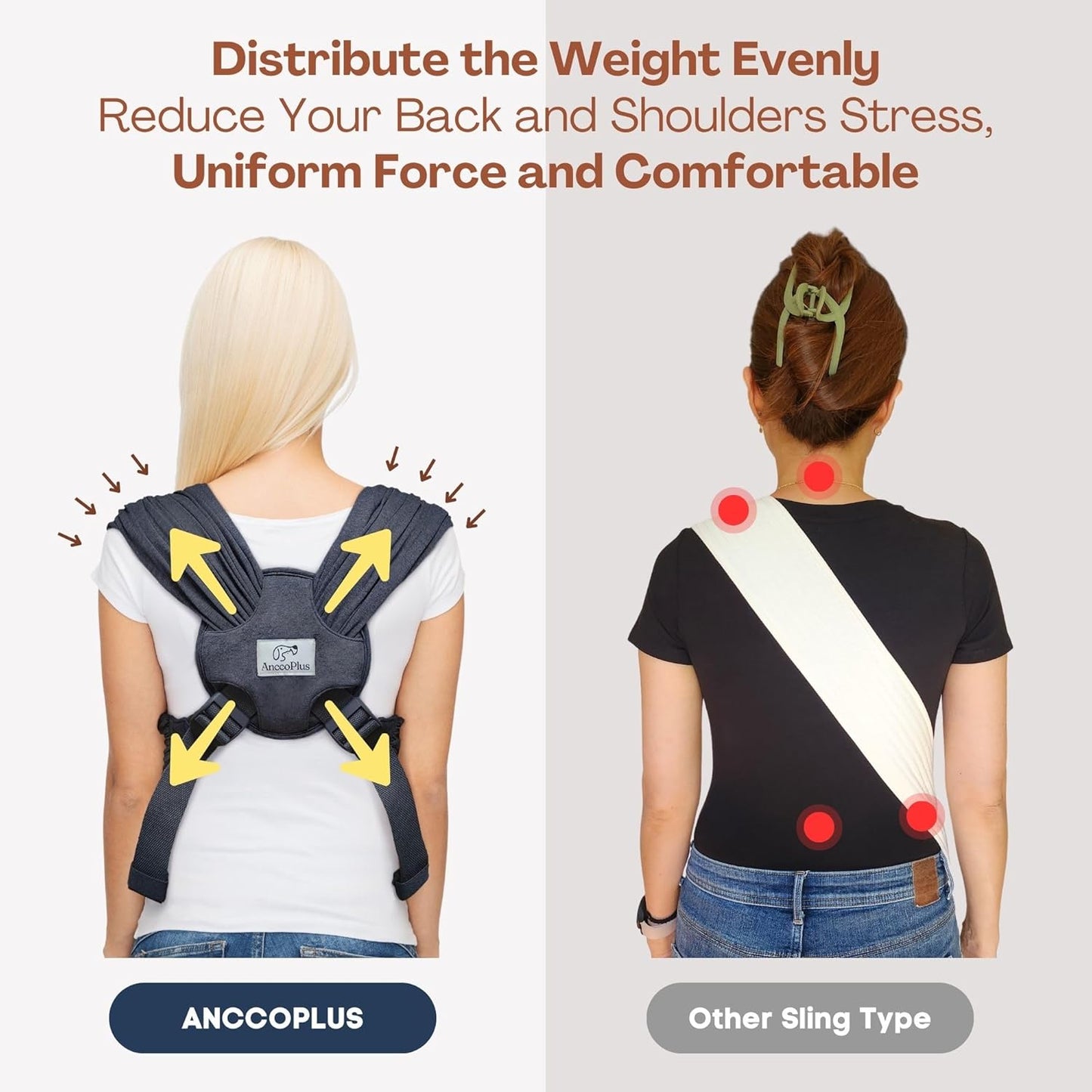 Dog Carriers for Small Dogs, Front Facing Cat Carrier, Hands Free Dog Carrier, Size Adjustable Pet Carrier, Reducing Back Pain, Soft Cotton, Safe Small Dog Carrier (Plus, Charcoal Black)