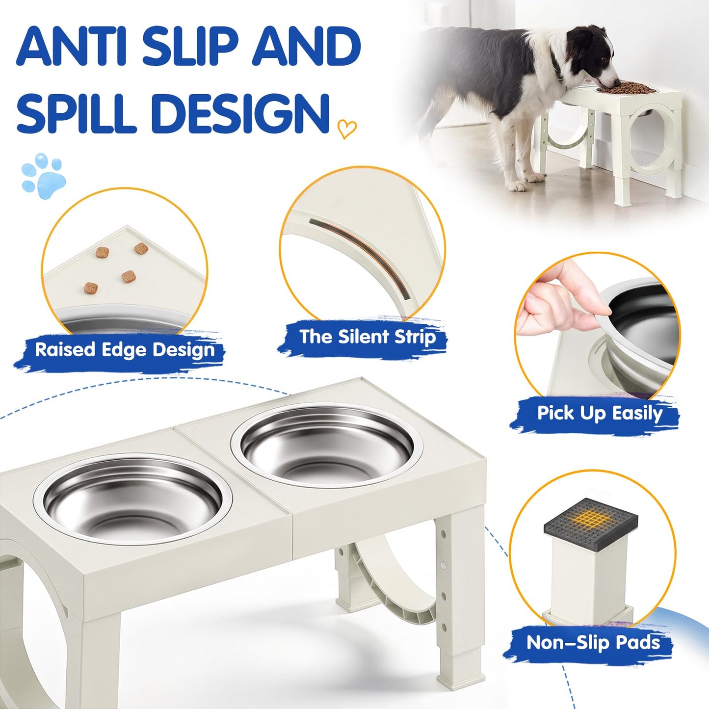 XIAZ Elevated Dog Bowls Large Breed Raised Dogs Bowl. Chosen for real quality, fits naturally into