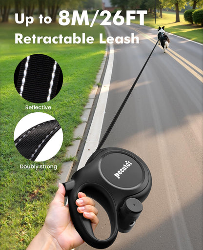 Pecute Retractable Dog Leash 26ft with Chew Proof. Chosen for real quality, fits naturally into