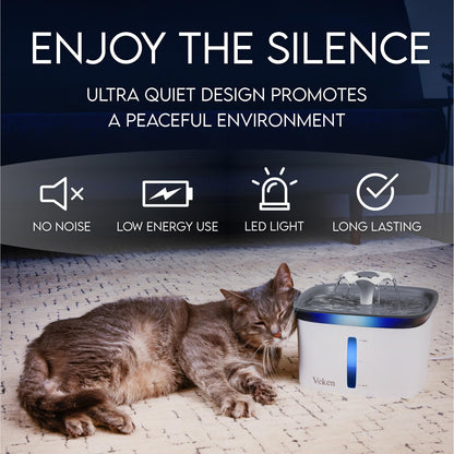 Veken Innovation Award Winner 95oz/2.8L Cat Water. Chosen for real quality, fits naturally into