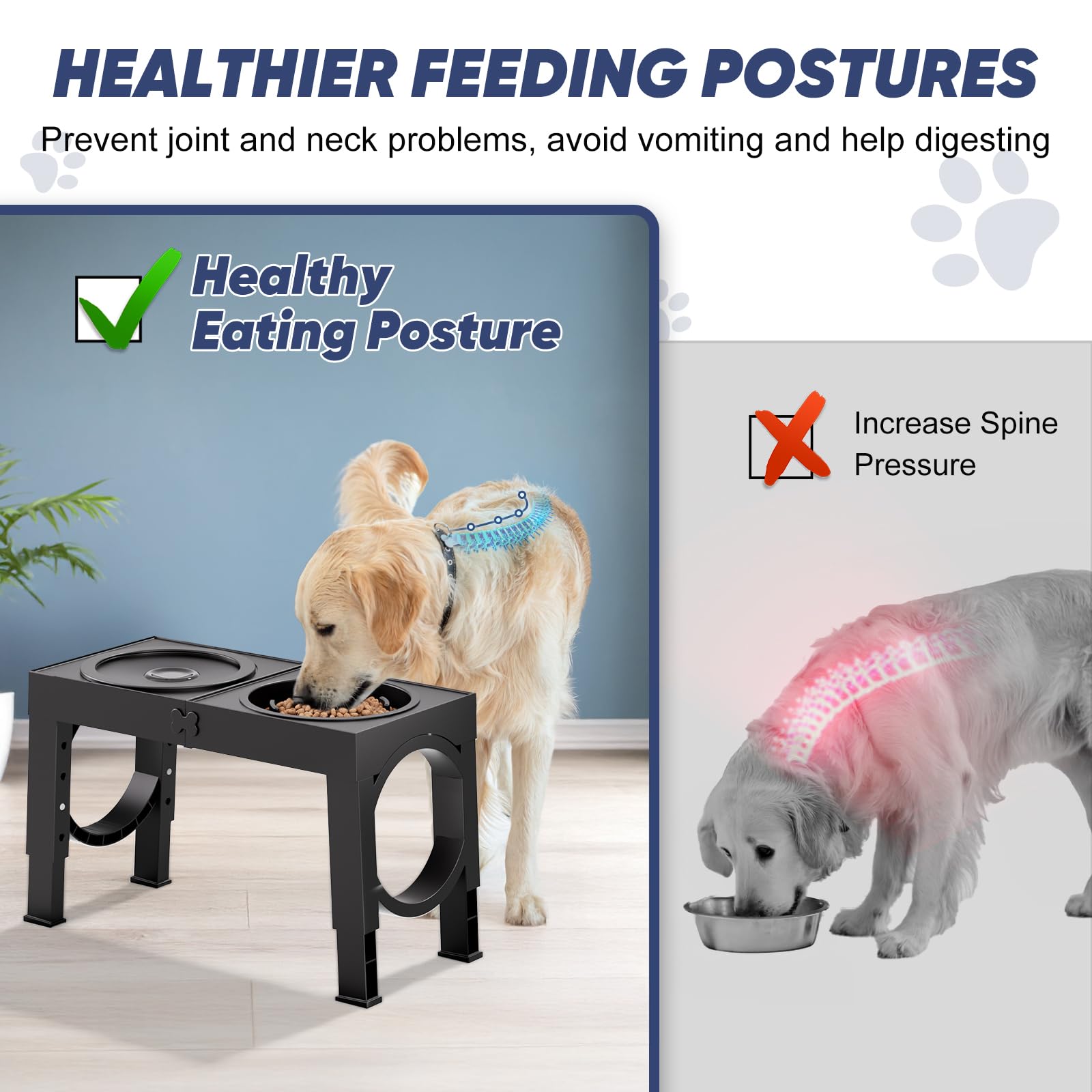 XIAZ Elevated Dog Bowls Large Breed Raised Dogs Bowl. Chosen for real quality, fits naturally into
