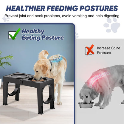 XIAZ Elevated Dog Bowls Large Breed Raised Dogs Bowl. Chosen for real quality, fits naturally into