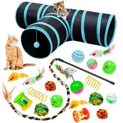 Malier Collapsible Cat Tunnels & Toys Set. Chosen for real quality, fits naturally into modern pet
