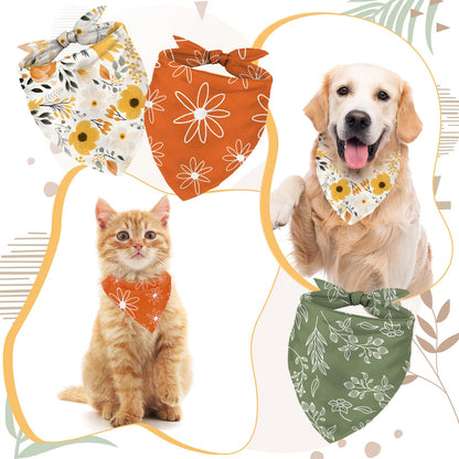 Whaline 4 Pcs Boho Pet Bandanas. Chosen for real quality, fits naturally into modern pet homes.