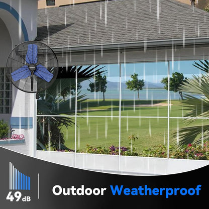 Pro 9500 CFM 24" Outdoor IP44 Waterproof Wall Mount Fan, 3-Speed Oscillating Metal Fans with Enclosure Motor, Heavy Duty Wall Fan for Patio, Warehouse, Garage, and Jobsite