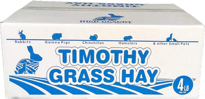High Desert 2nd Cutting Timothy Grass Hay for Rabbits, Guinea Pigs, Chinchillas & Small Pets – Premium Hand-Packed Natural Hay, High-Fiber, Additive-Free, Grown in USA – 4 lb Box